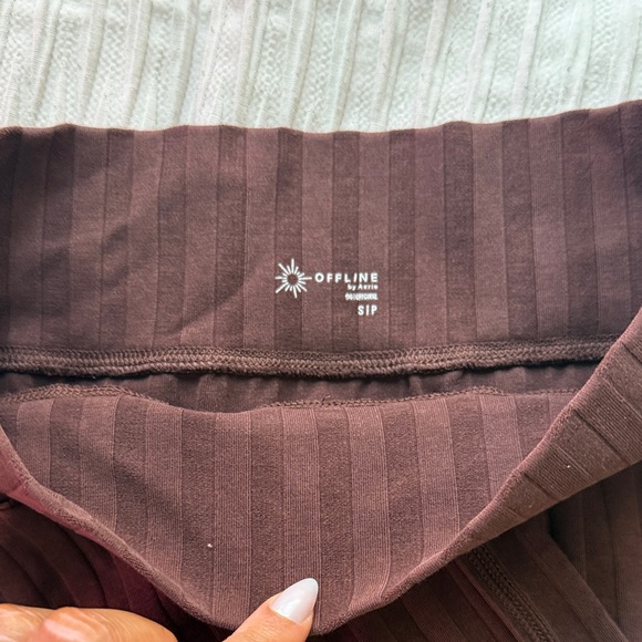 Aerie Chocolate Striped Pencil Skirt - Picture 2 of 3